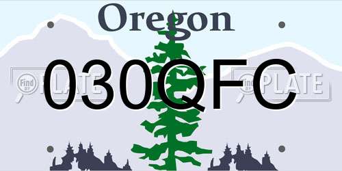 030QFC Oregon License Plate