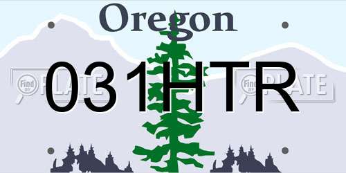 031HTR Oregon License Plate
