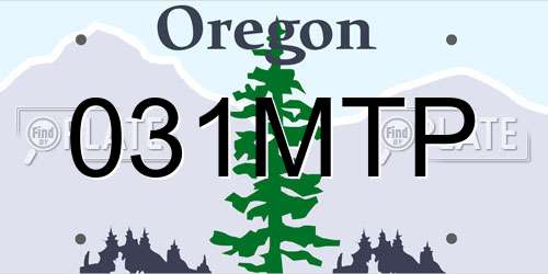 031MTP Oregon License Plate