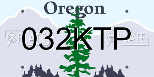 032KTP Oregon License Plate