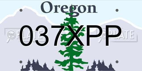 037XPP Oregon License Plate