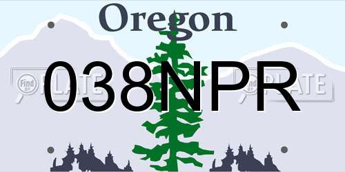 038NPR Oregon License Plate