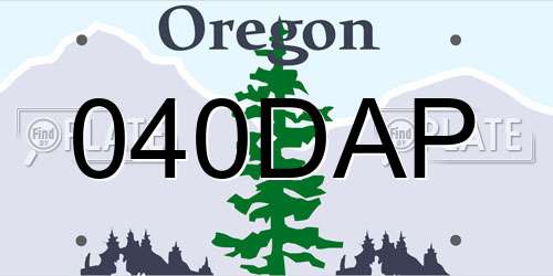040DAP Oregon License Plate