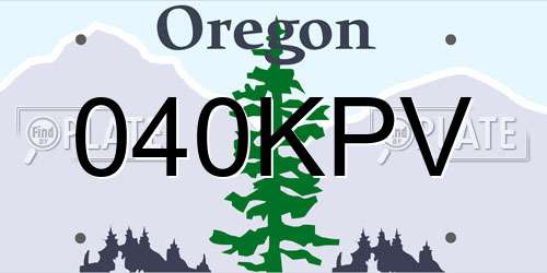 040KPV Oregon License Plate