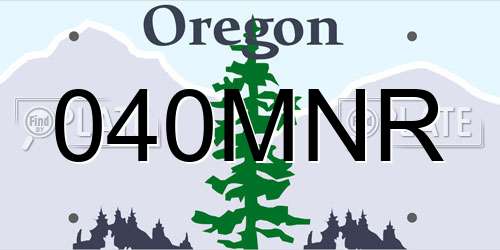 040MNR Oregon License Plate