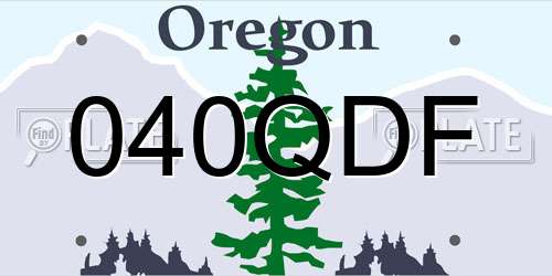 040QDF Oregon License Plate