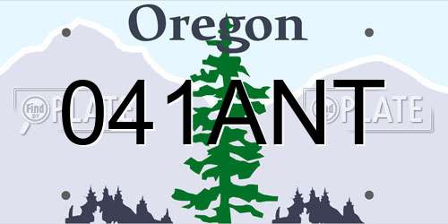 041ANT Oregon License Plate