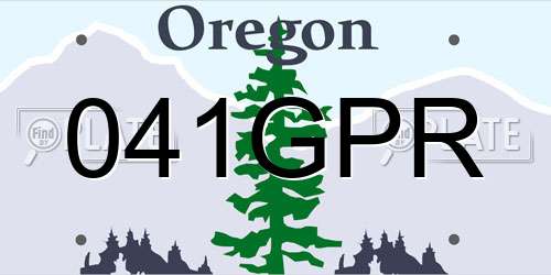 041GPR Oregon License Plate