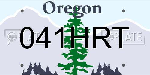 041HRT Oregon License Plate