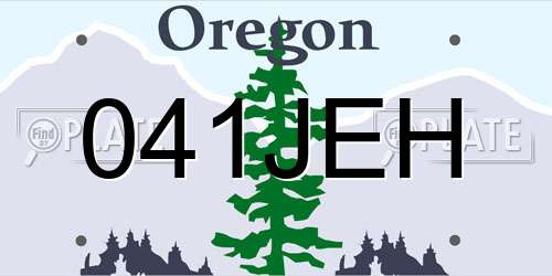 041JEH Oregon License Plate