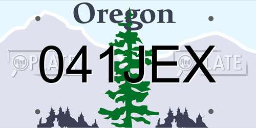 041JEX Oregon License Plate