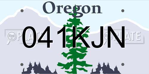 041KJN Oregon License Plate