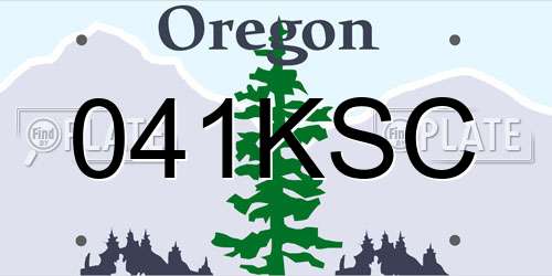 041KSC Oregon License Plate