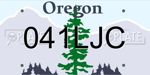 041LJC Oregon License Plate