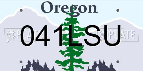 041LSU Oregon License Plate