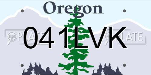 041LVK Oregon License Plate