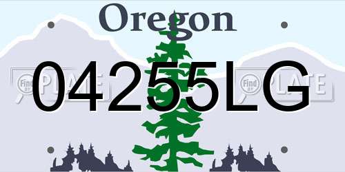 04255LG Oregon License Plate