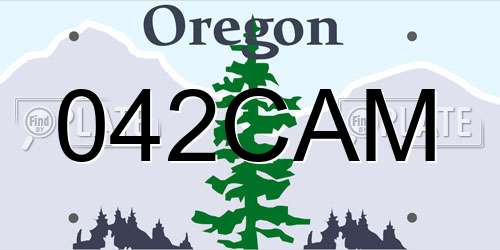 042CAM Oregon License Plate