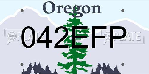 042EFP Oregon License Plate