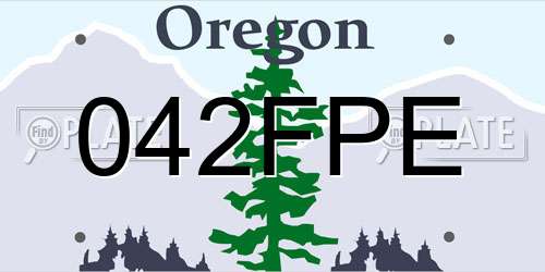 042FPE Oregon License Plate