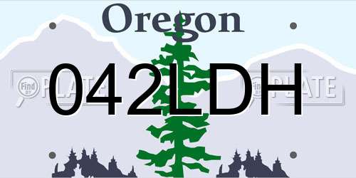 042LDH Oregon License Plate