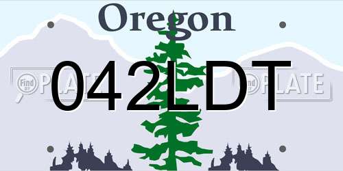 042LDT Oregon License Plate