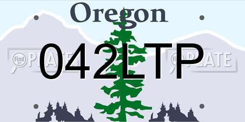 042LTP Oregon License Plate