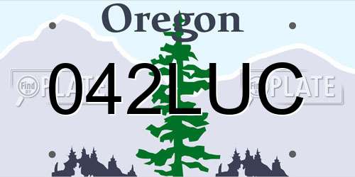 042LUC Oregon License Plate
