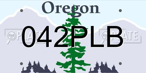 042PLB Oregon License Plate