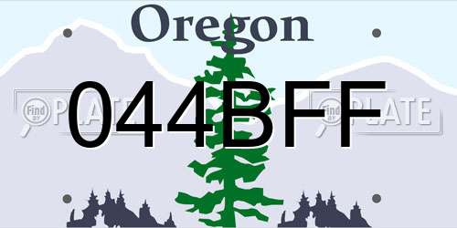 044BFF Oregon License Plate