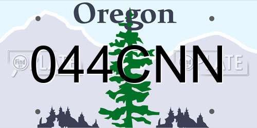 044CNN Oregon License Plate