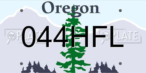 044HFL Oregon License Plate