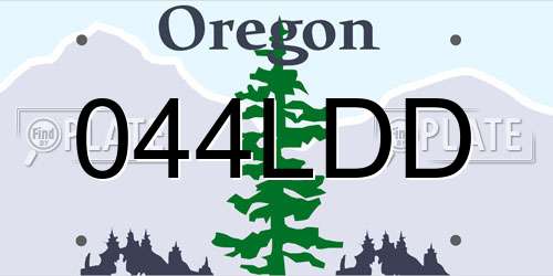 044LDD Oregon License Plate