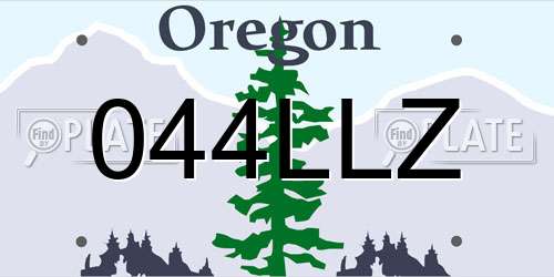 044LLZ Oregon License Plate