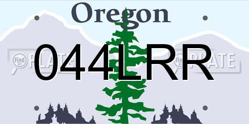 044LRR Oregon License Plate