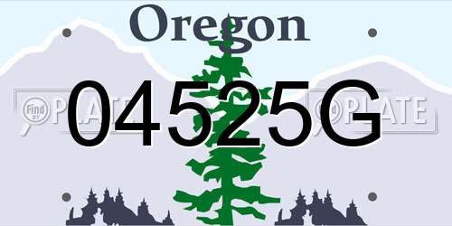04525G Oregon License Plate