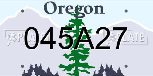 045A27 Oregon License Plate