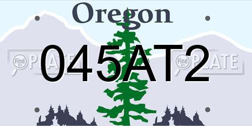045AT2 Oregon License Plate