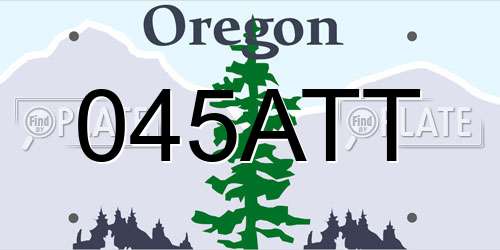 045ATT Oregon License Plate