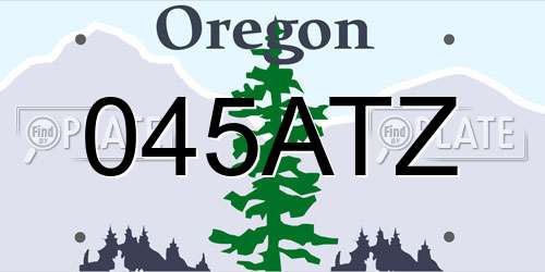 045ATZ Oregon License Plate