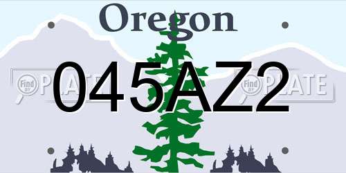 045AZ2 Oregon License Plate