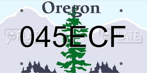 045ECF Oregon License Plate