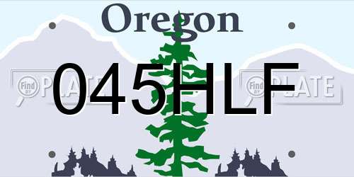 045HLF Oregon License Plate