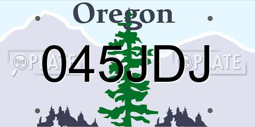 045JDJ Oregon License Plate