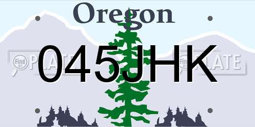 045JHK Oregon License Plate