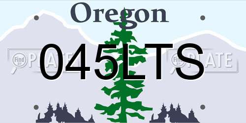 045LTS Oregon License Plate
