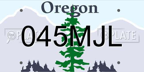 045MJL Oregon License Plate