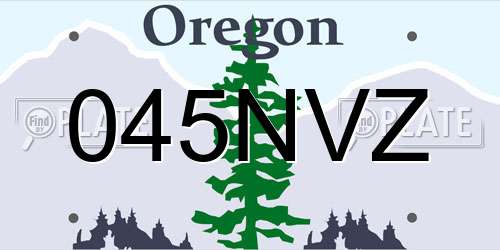 045NVZ Oregon License Plate