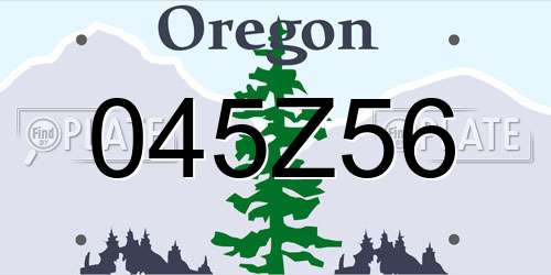 045Z56 Oregon License Plate