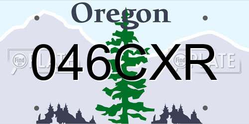 046CXR Oregon License Plate